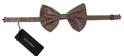 Shop Dolce & Gabbana Elegant Silk Gray Bow Tie - Men's Men's Formalwear