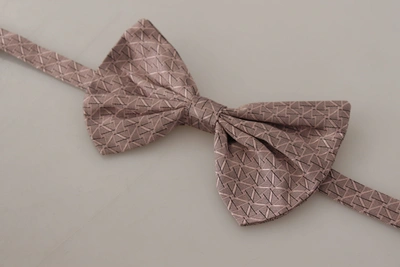 Shop Dolce & Gabbana Elegant Silk Gray Bow Tie - Men's Men's Formalwear