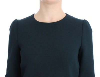 Dolce & Gabbana Enchanted Sicily Green Wool Silk Blend Blouse In Green