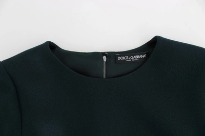 Dolce & Gabbana Enchanted Sicily Green Wool Silk Blend Blouse In Green