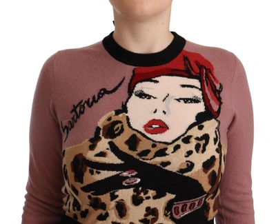 Dolce & Gabbana Elegant Pink Cashmere Crewneck Sweater In Pink
