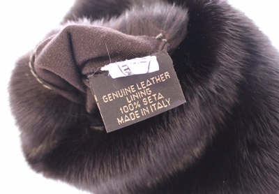 Shop Dolce & Gabbana Elegant Elbow Length Purple Fur Women's Gloves