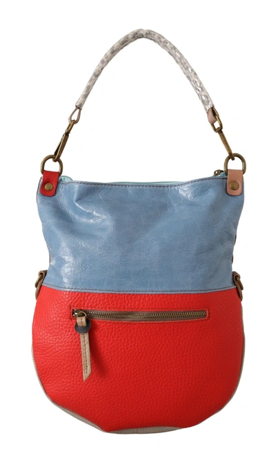 Ebarrito Chic Multicolor Leather Tote With Gold Women's Accents In Multicolor