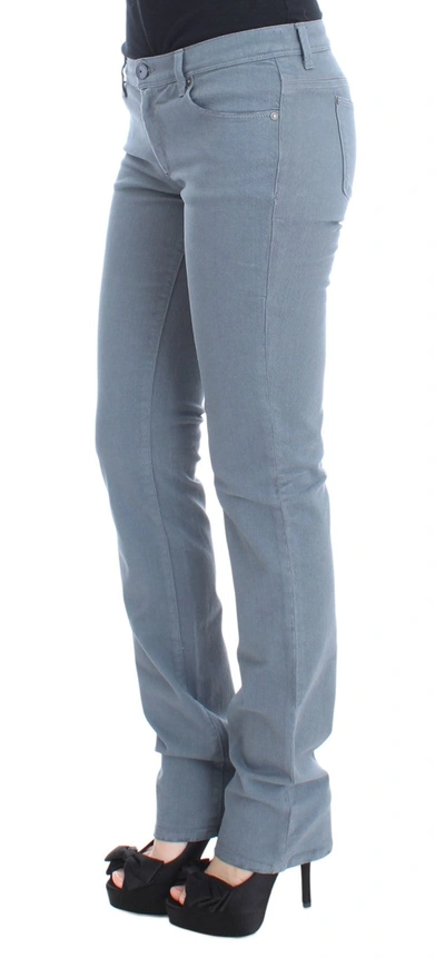Ermanno Scervino Women  Cotton Blend Slim Fit Bootcut Jeans In Blue