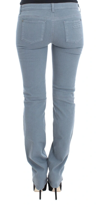 Ermanno Scervino Women  Cotton Blend Slim Fit Bootcut Jeans In Blue