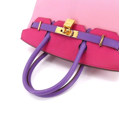 Shop Hermes Hermès Birkin 30 Pink Leather Handbag ()