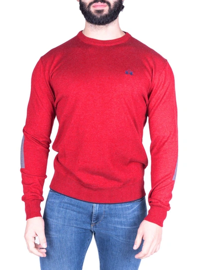 Shop La Martina Chic Cotton Crew Neck Sweater With Embroidered Men's Logo In Red
