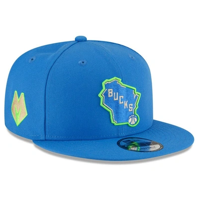 Shop New Era Blue Milwaukee Bucks 2023/24 City Edition Alternate 9fifty Snapback Adjustable Hat