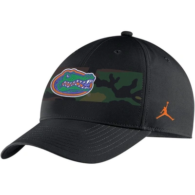 Shop Jordan Brand Black Florida Gators Military Pack Camo Legacy91 Adjustable Hat
