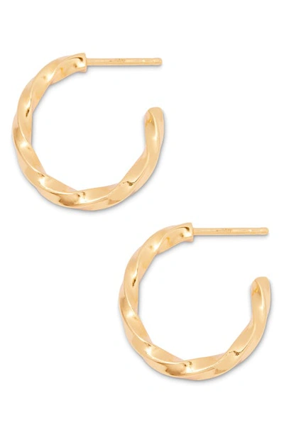 Brook & York Brooke Twisted Rope Hoop Earrings In Gold