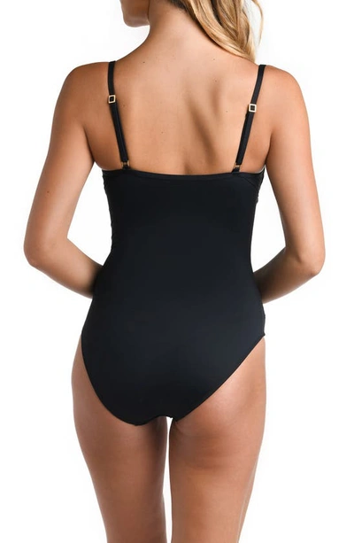 La Blanca Island Goddess Sweetheart One Piece Swimsuit In Black In Black