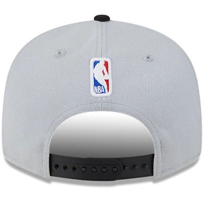 New Era Men's  Gray, Black Portland Trail Blazers Tip-off Two-tone 9fifty Snapback Hat In Gray