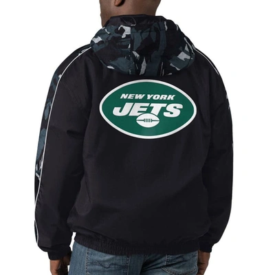Shop Starter Black New York Jets Thursday Night Gridiron Full-zip Hoodie