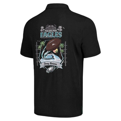 Shop Tommy Bahama Black Philadelphia Eagles Tidal Kickoff Camp Button-up Shirt