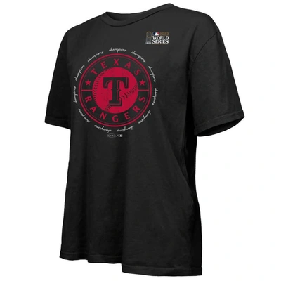 Shop Majestic Threads Black Texas Rangers 2023 World Series Champions Oversized T-shirt