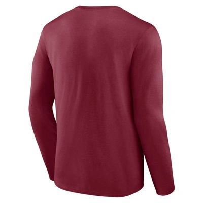 Shop Fanatics Branded Burgundy Washington Commanders Big & Tall Wordmark Long Sleeve T-shirt