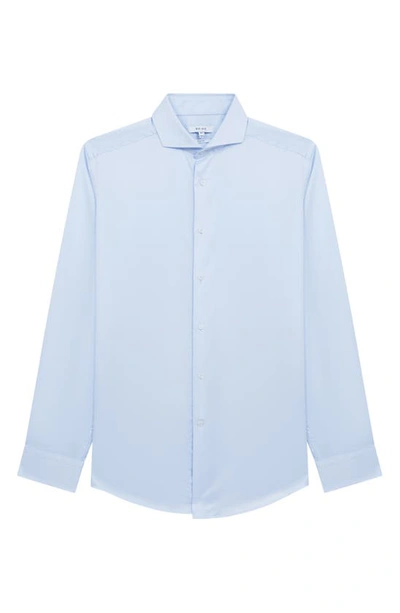 Shop Reiss Storm Slim Fit Button-up Shirt In Soft Blue