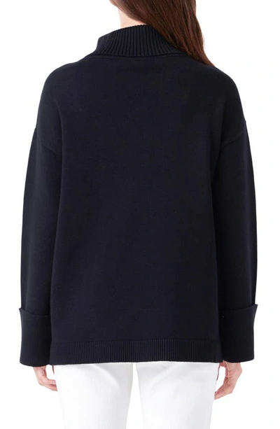 English Factory Oversize Turtleneck Sweater In Black