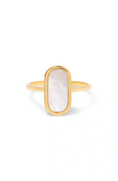 Shop Brook & York Fauna Mother Of Pearl Ring In Gold
