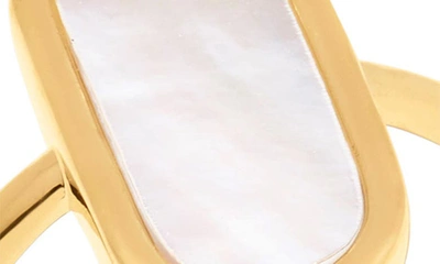 Brook & York Fauna Mother Of Pearl Ring In Gold