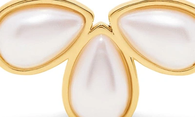 Shop Brook & York Sandy Imitation Pearl Stud Earrings In Gold