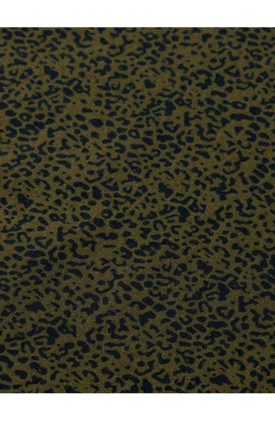 Shop Scotch & Soda Snakeskin Print Long Sleeve Top In Leopard Spot Green