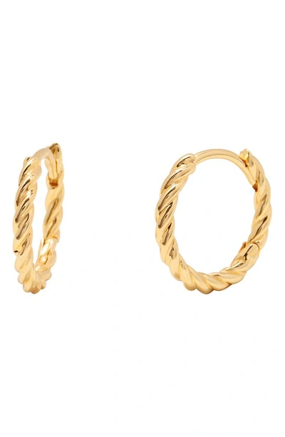 Shop Brook & York Lottie Twisted Hoop Earrings In Gold