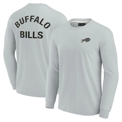 Shop Fanatics Signature Unisex  Gray Buffalo Bills Super Soft Long Sleeve T-shirt