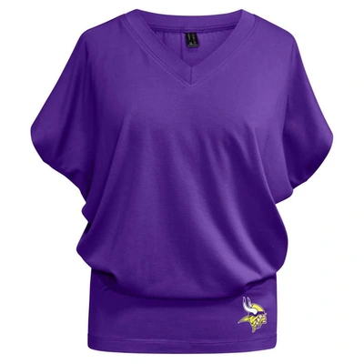 Shop Kiya Tomlin Purple Minnesota Vikings Blousy V-neck T-shirt