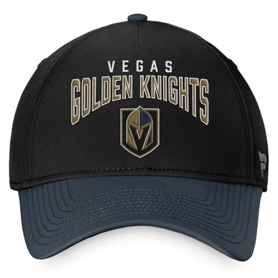 Shop Fanatics Branded Black/charcoal Vegas Golden Knights Fundamental 2-tone Flex Hat