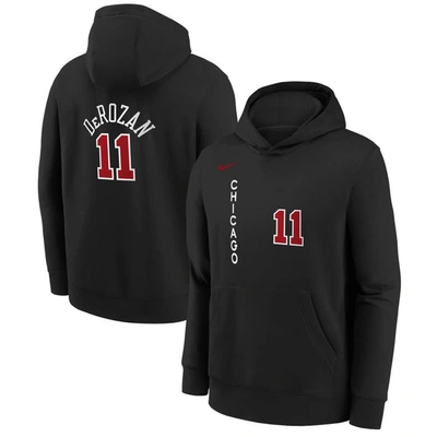 Shop Nike Youth  Demar Derozan Black Chicago Bulls 2023/24 City Edition Name & Number Pullover Hoodie