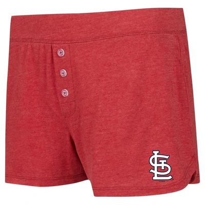 Shop Concepts Sport Red St. Louis Cardinals Meter Knit Long Sleeve T-shirt & Shorts Set