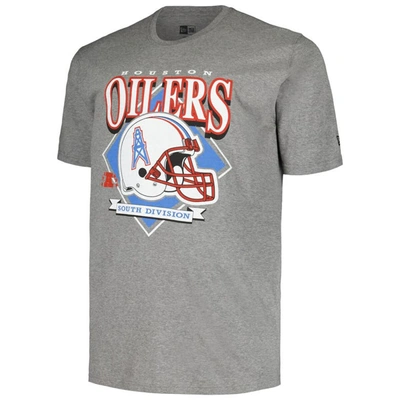 Shop New Era Gray Houston Oilers Big & Tall Gridiron Classics Helmet Historic Mark T-shirt
