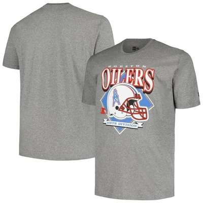 Shop New Era Gray Houston Oilers Big & Tall Gridiron Classics Helmet Historic Mark T-shirt