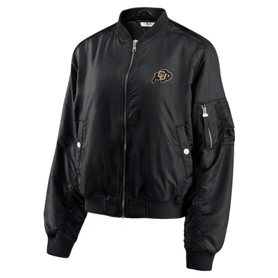Shop Wear By Erin Andrews Black Colorado Buffaloes Full-zip Bomber Jacket