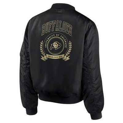 Shop Wear By Erin Andrews Black Colorado Buffaloes Full-zip Bomber Jacket