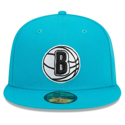 Shop New Era Teal Brooklyn Nets 2023/24 City Edition Alternate 59fifty Fitted Hat
