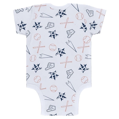 Shop Wear By Erin Andrews Newborn & Infant  Gray/white/navy Houston Astros Three-piece Turn Me Around Body