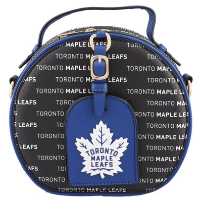 Shop Cuce Toronto Maple Leafs Repeat Logo Round Bag In Black