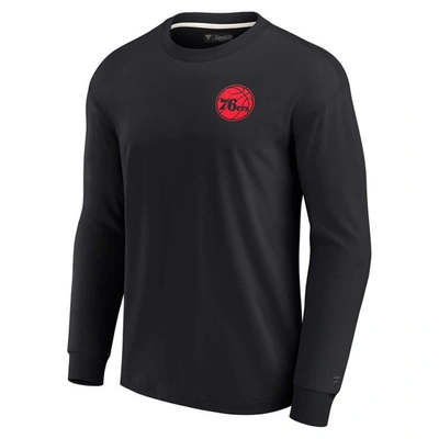 Shop Fanatics Signature Unisex  Black Philadelphia 76ers Elements Super Soft Long Sleeve T-shirt