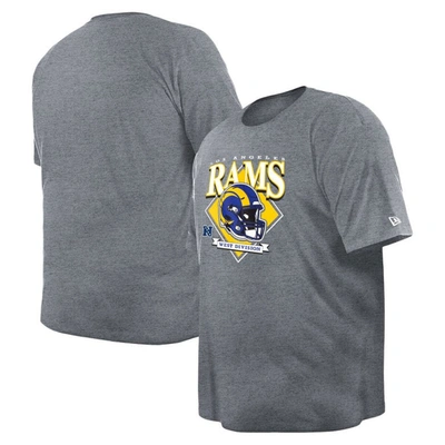 Shop New Era Gray Los Angeles Rams Big & Tall Helmet T-shirt