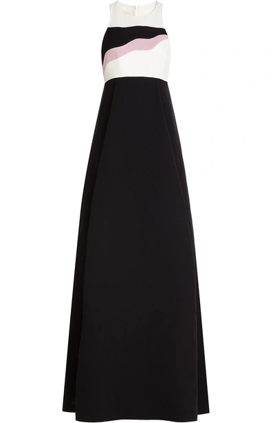 Giambattista Valli Wool-silk Evening Gown In Black