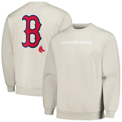 Shop Pleasures Gray Boston Red Sox Ballpark Pullover Sweatshirt
