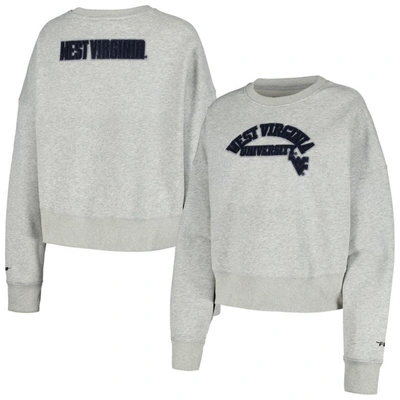 Shop Pro Standard Heather Gray West Virginia Mountaineers Classic 3-hit Pullover Sweatshirt