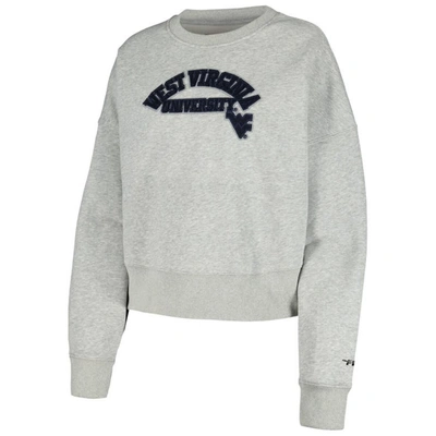 Shop Pro Standard Heather Gray West Virginia Mountaineers Classic 3-hit Pullover Sweatshirt