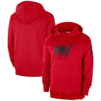 Shop Nike Red Miami Heat 2023/24 City Edition Courtside Standard Issue Pullover Hoodie