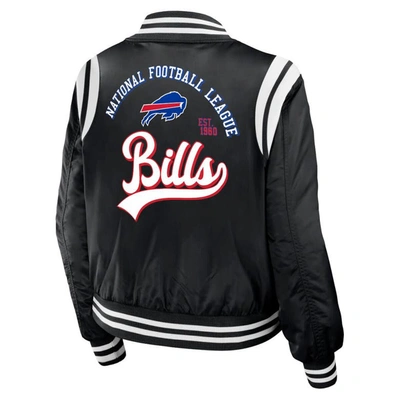 Shop Wear By Erin Andrews Black Buffalo Bills Full-zip Bomber Jacket