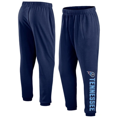 Shop Fanatics Branded Navy Tennessee Titans Chop Block Fleece Sweatpants