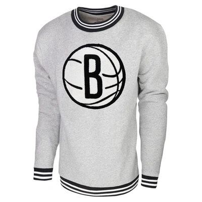 Shop Stadium Essentials Heather Gray Brooklyn Nets Club Level Pullover Sweatshirt