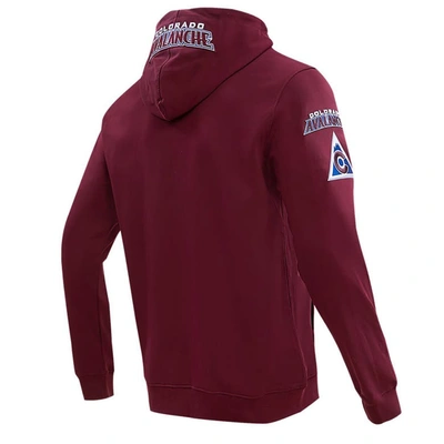 Shop Pro Standard Burgundy Colorado Avalanche Classic Chenille Full-zip Hoodie Jacket
